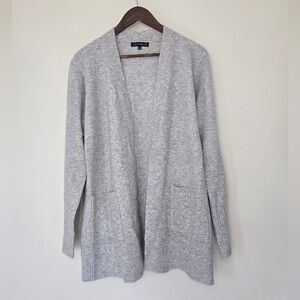 New Love Ellie Heather Grey Knit Open Cardigan Large